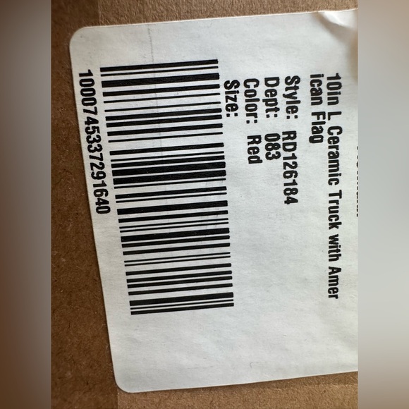 Patriotic Rae Dunn Red Truck America Table Decor Plant Holder new with box - Picture 5 of 16